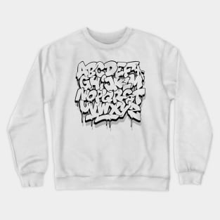 Graffiti Alphabet #3 black Crewneck Sweatshirt